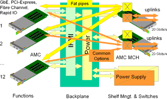 Figure 4: MicroTCA backplane network